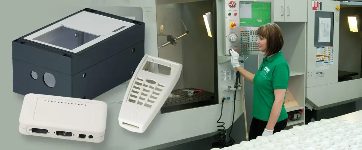 Mechanical processing of plastic enclosures