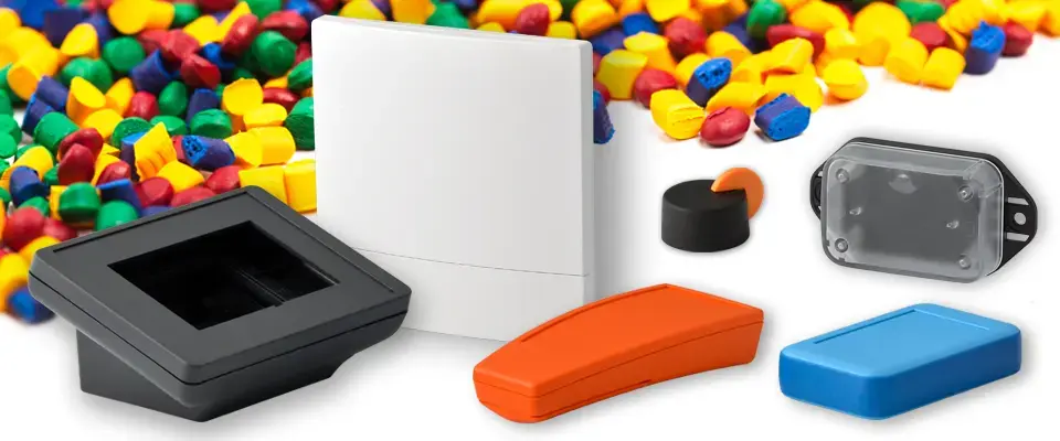 Kunststoffgehäuse und Drehknöpfe in Ihren Farben gefertigt